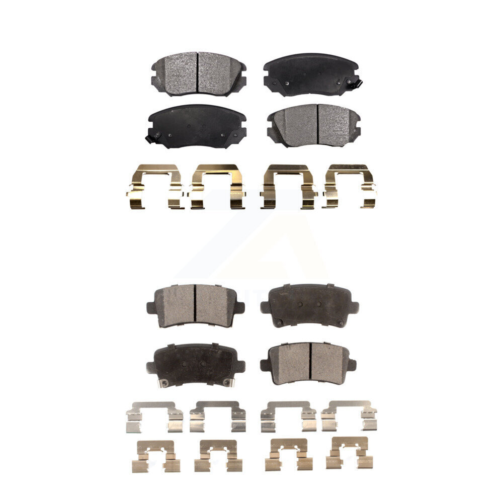 Front Rear Semi-Metallic Brake Pads Kit For Chevrolet Buick Malibu Impala LaCrosse Regal KPF-100179