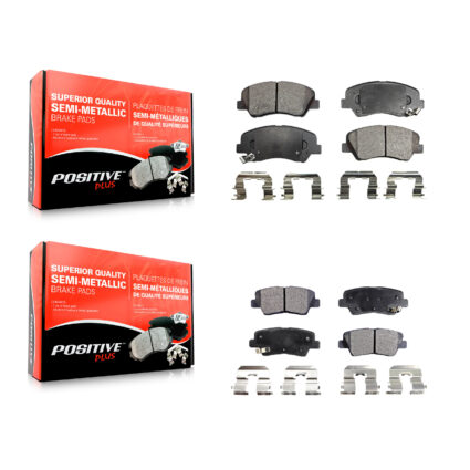 Front Rear Semi-Metallic Brake Pad Kit For Hyundai Elantra Accent Kia Rio GT Forte Forte5 KPF-100220