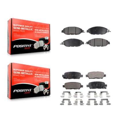 Front Rear Semi-Metallic Brake Pads Kit For Nissan Murano Pathfinder INFINITI QX60 JX35 KPF-100249