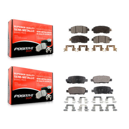 Front Rear Semi-Metallic Brake Pads Kit For Nissan Altima LEAF KPF-100250