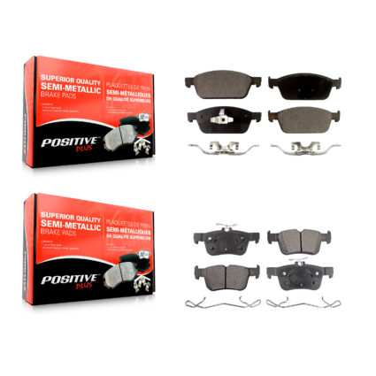 Front Rear Semi-Metallic Brake Pads Kit For Lincoln MKC KPF-100255