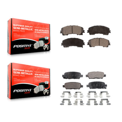 Front Rear Semi-Metallic Brake Pads Kit For Nissan Rogue INFINITI QX50 KPF-100270