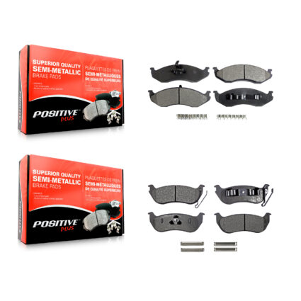 Front Rear Semi-Metallic Brake Pads Kit For Jeep Wrangler TJ KPF-100305
