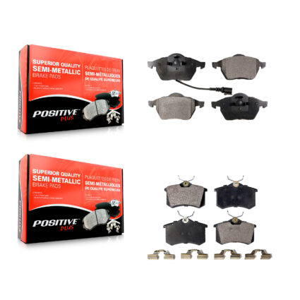 Front Rear Semi-Metallic Brake Pads Kit For Volkswagen Jetta Golf Beetle Audi TT Quattro KPF-100328