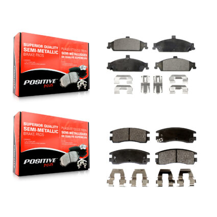 Front Rear Semi-Metallic Brake Pads Kit For Pontiac Grand Am Oldsmobile Alero KPF-100342