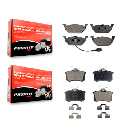 Front Rear Semi-Metallic Brake Pads Kit For Volkswagen Beetle Jetta KPF-100346
