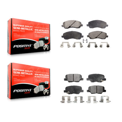 Front Rear Semi-Metallic Brake Pads Kit For Mitsubishi RVR Outlander Sport KPF-100399