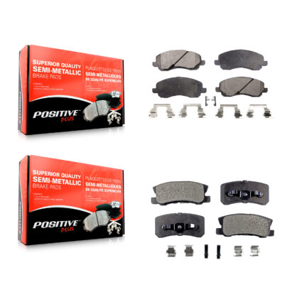 Front Rear Semi-Metallic Brake Pad Kit For Jeep Mitsubishi Patriot Lancer Compass Sebring KPF-100401