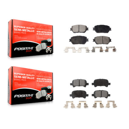 Front Rear Semi-Metallic Brake Pads Kit For Toyota Camry Vehicles Manufactured In USA KPF-100412