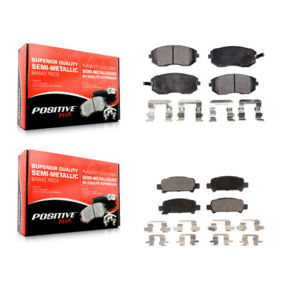 Front Rear Semi-Metallic Brake Pads Kit For Subaru Impreza Outback Legacy Forester Baja KPF-100436