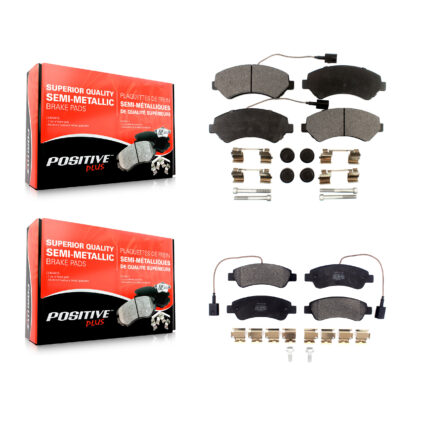 Front Rear Semi-Metallic Brake Pads Kit For Ram ProMaster 2500 3500 1500 With Solid Rotor KPF-100469
