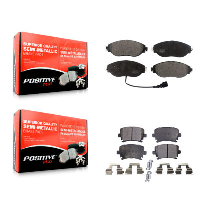 Front Rear Semi-Metallic Brake Pads Kit For Volkswagen GTI CC KPF-100470