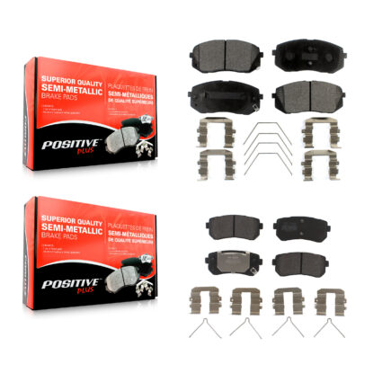 Front Rear Semi-Metallic Brake Pads Kit For Kia Optima With Manual Parking KPF-100488