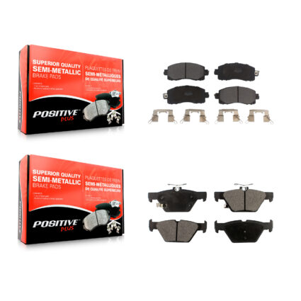 Front Rear Semi-Metallic Brake Pads Kit For Subaru Crosstrek Forester Outback Legacy WRX KPF-100498
