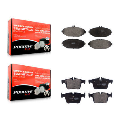 Front Rear Semi-Metallic Brake Pads Kit For Mercedes-Benz C300 Without Sport Package KPF-100503