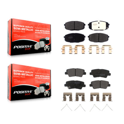 Front Rear Semi-Metallic Brake Pads Kit For Kia Hyundai Kona Forte Soul Elantra GT Forte5 KPF-100543