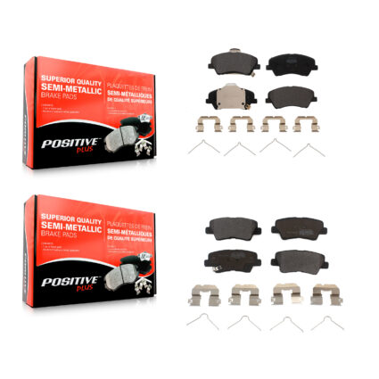 Front Rear Semi-Metallic Brake Pads Kit For Kia Rio Hyundai Accent KPF-100599