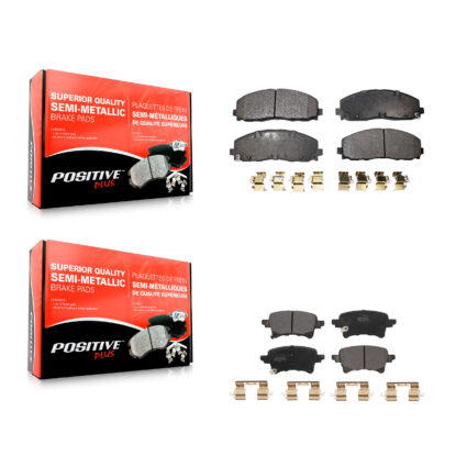 Front Rear Semi-Metallic Brake Pads Kit For Jeep Wrangler Gladiator KPF-100626