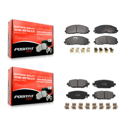 Front Rear Semi-Metallic Brake Pads Kit For Jeep Wrangler KPF-100633