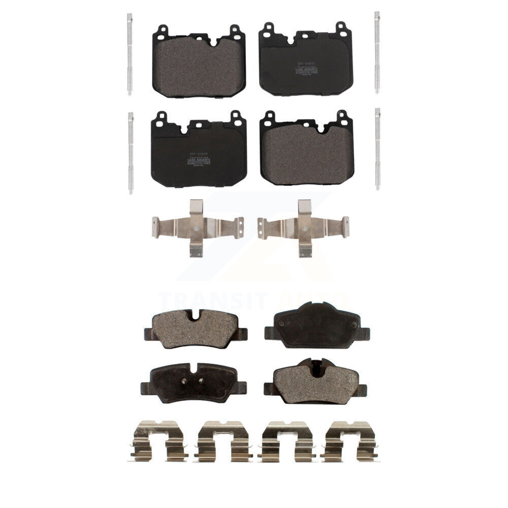 Front Rear Semi-Metallic Brake Pad Kit For 2015 Mini Cooper S/John Works with 2.0L KPF-100653