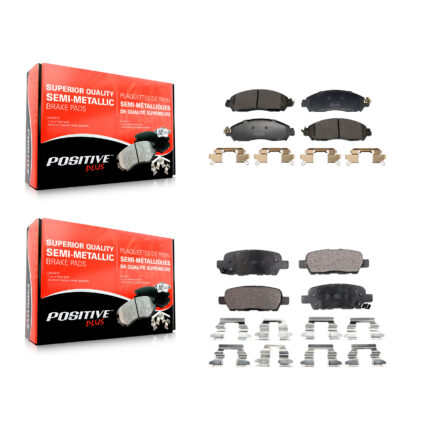 Front Rear Semi-Metallic Brake Pads Kit For Nissan LEAF KPF-100705