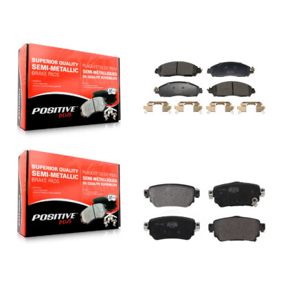 Front Rear Semi-Metallic Brake Pads Kit For Nissan LEAF With Electric Parking KPF-100706