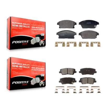 Front Rear Semi-Metallic Brake Pads Kit For Cadillac ATS With 300mm Diameter Rotor KPF-100715