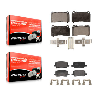 Front Rear Semi-Metallic Brake Pads Kit For Tesla X S With Single Piston Caliper KPF-100739
