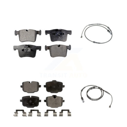 Front Rear Semi-Metallic Disc Brake Pads And Wear Sensors Kit For 2012 BMW X3 From 10 11 KPW-100012
