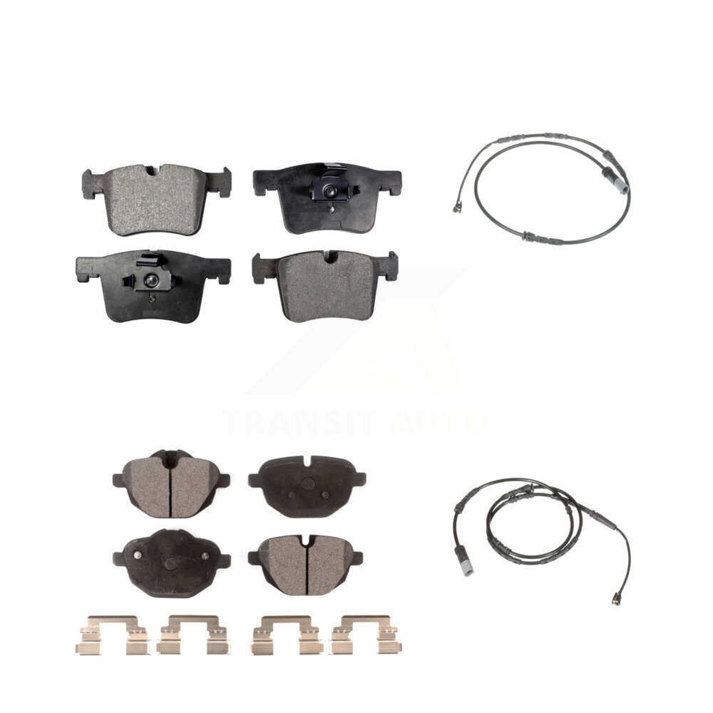 Front Rear Semi-Metallic Disc Brake Pads And Wear Sensors Kit For BMW X3 X4 KPW-100013