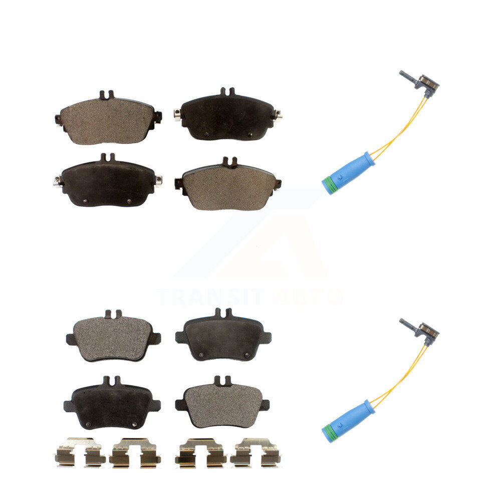 Front Rear Semi-Metallic Brake Pad & Wear Sensor Kit For Mercedes-Benz CLA250 GLA250 2.0L KPW-100022