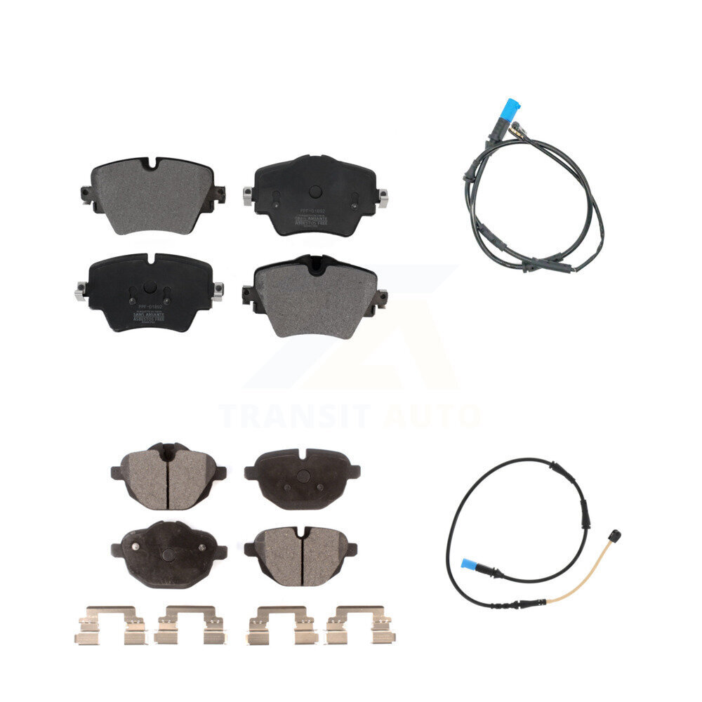 Front Rear Semi-Metallic Disc Brake Pads And Wear Sensors Kit For BMW X4 KPW-100057
