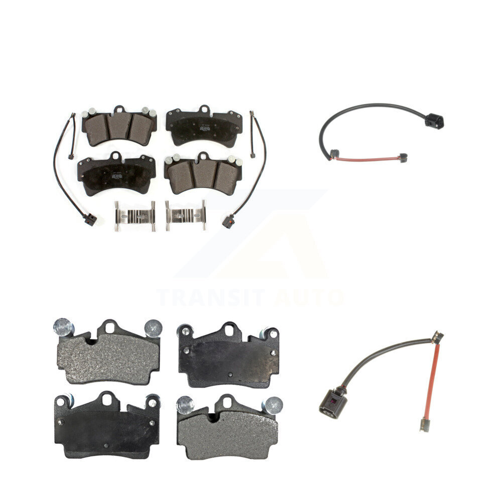 Front Rear Semi-Metallic Disc Brake Pad Extra Wear Sensor Kit For Audi Q7 Porsche Cayenne KPW-100071