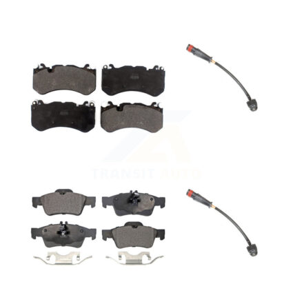 Front Rear Semi-Metallic Brake Pads Wear Sensor Kit For 10-11 Mercedes-Benz SL65 AMG 6.0L KPW-100078