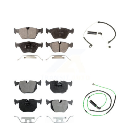 Front Rear Semi-Metallic Disc Brake Pads And Wear Sensors Kit For BMW Z4 KPW-100136