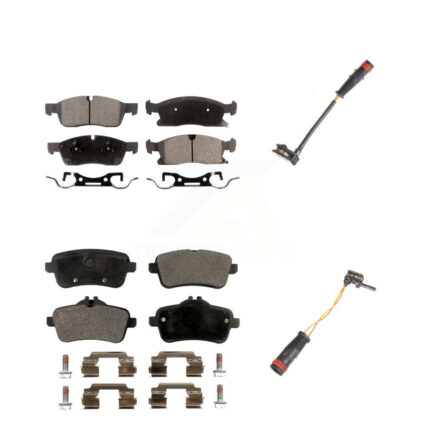 Front Rear Semi-Metallic Brake Pads Wear Sensor Kit For Mercedes-Benz ML350 GLE350 GLE400 KPW-100139