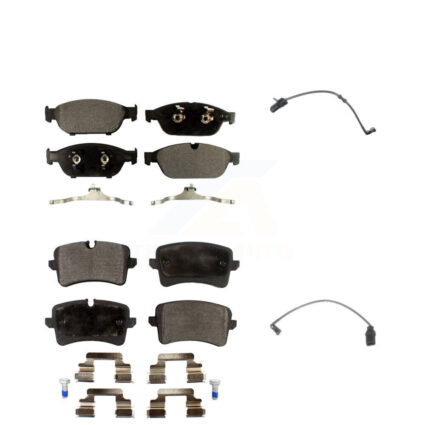 Front Rear Semi-Metallic Disc Brake Pads And Wear Sensors Kit For Audi A6 Quattro A7 KPW-100150