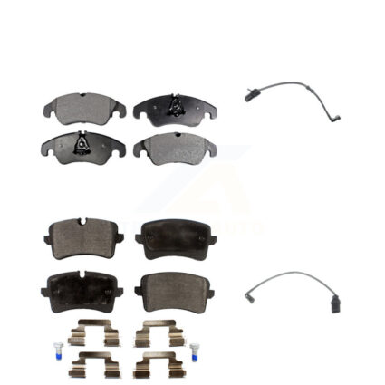 Front Rear Semi-Metallic Disc Brake Pads And Wear Sensors Kit For Audi A7 Quattro A6 KPW-100151