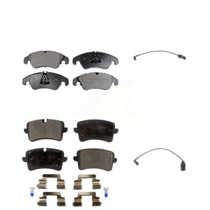 Front Rear Semi-Metallic Disc Brake Pads And Wear Sensors Kit For Audi A6 Quattro KPW-100154