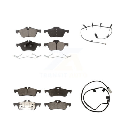 Front Rear Semi-Metallic Disc Brake Pads And Wear Sensors Kit For 2006 Mini Cooper 1.6L KPW-100171