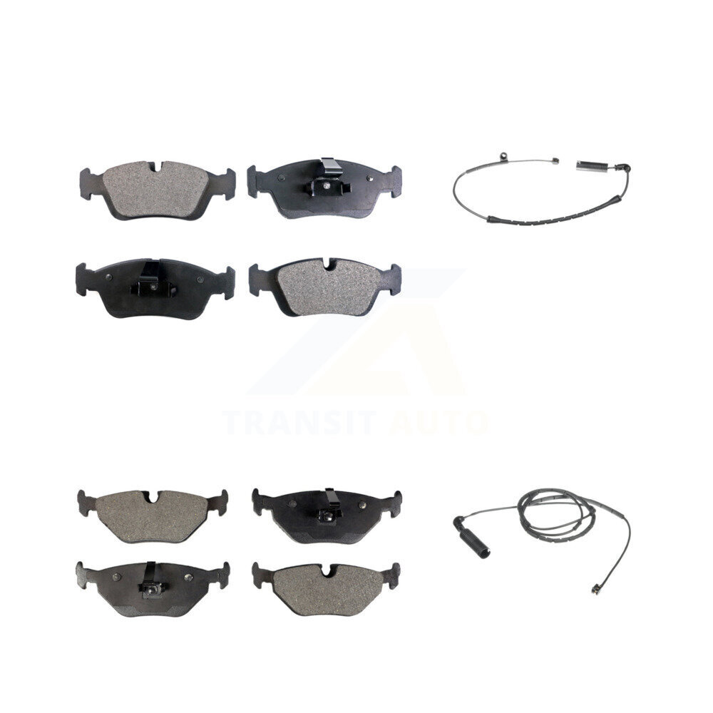 Front Rear Semi-Metallic Brake Pad And Wear Sensor Kit For BMW 325i 325Ci 320i 328i 323Ci KPW-100178