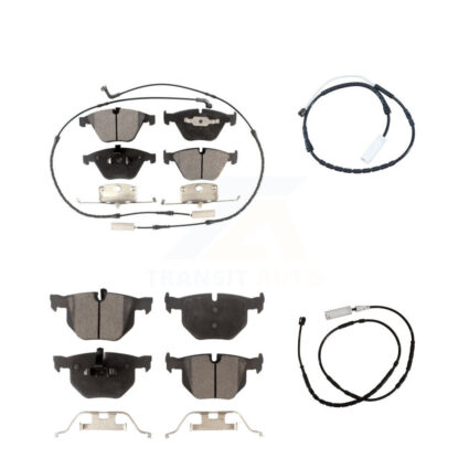 Front Rear Semi-Metallic Disc Brake Pads And Extra Wear Sensors Kit For BMW X1 KPW-100191
