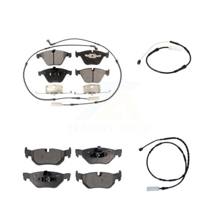 Front Rear Semi-Metallic Disc Brake Pads And Extra Wear Sensors Kit For BMW 328i xDrive KPW-100196