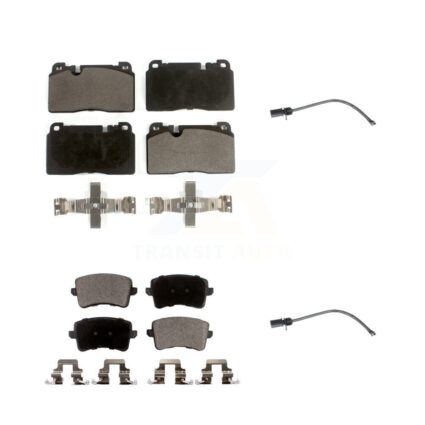 Front Rear Semi-Metallic Disc Brake Pads And Wear Sensors Kit For Audi Q5 To 5 3 2015 KPW-100202