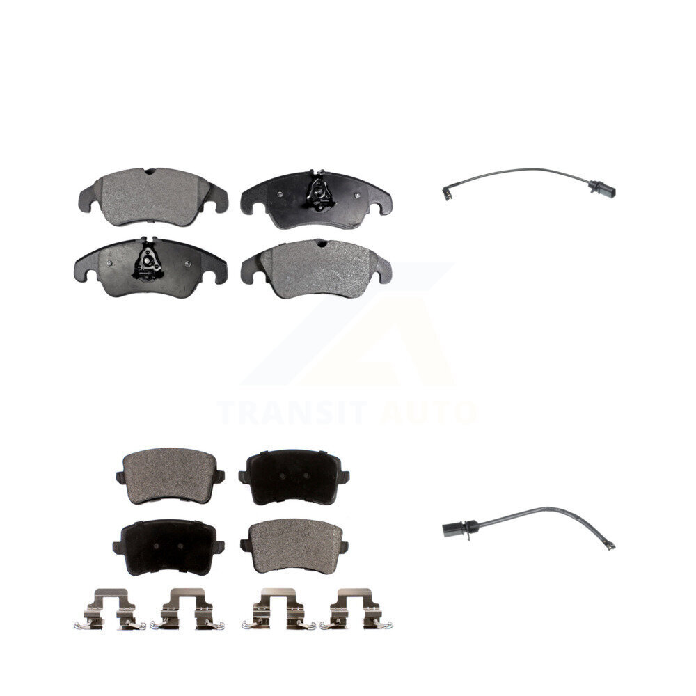 Front Rear Semi-Metallic Disc Brake Pads And Wear Sensors Kit For Audi Q5 KPW-100203