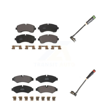 Front Rear Semi-Metallic Brake Pad & Wear Sensor Kit For Mercedes-Benz Sprinter 2500 1500 KPW-100209