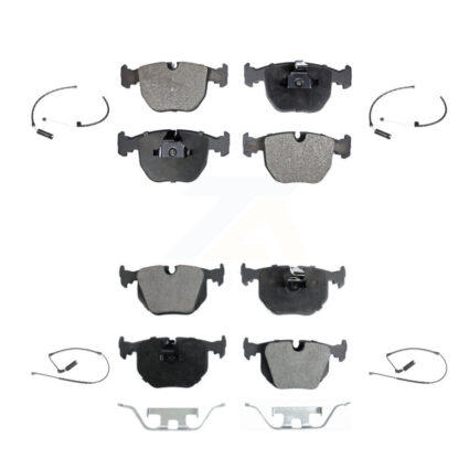 Front Rear Semi-Metallic Disc Brake Pads And Wear Sensors Kit For BMW X5 KPW-100220