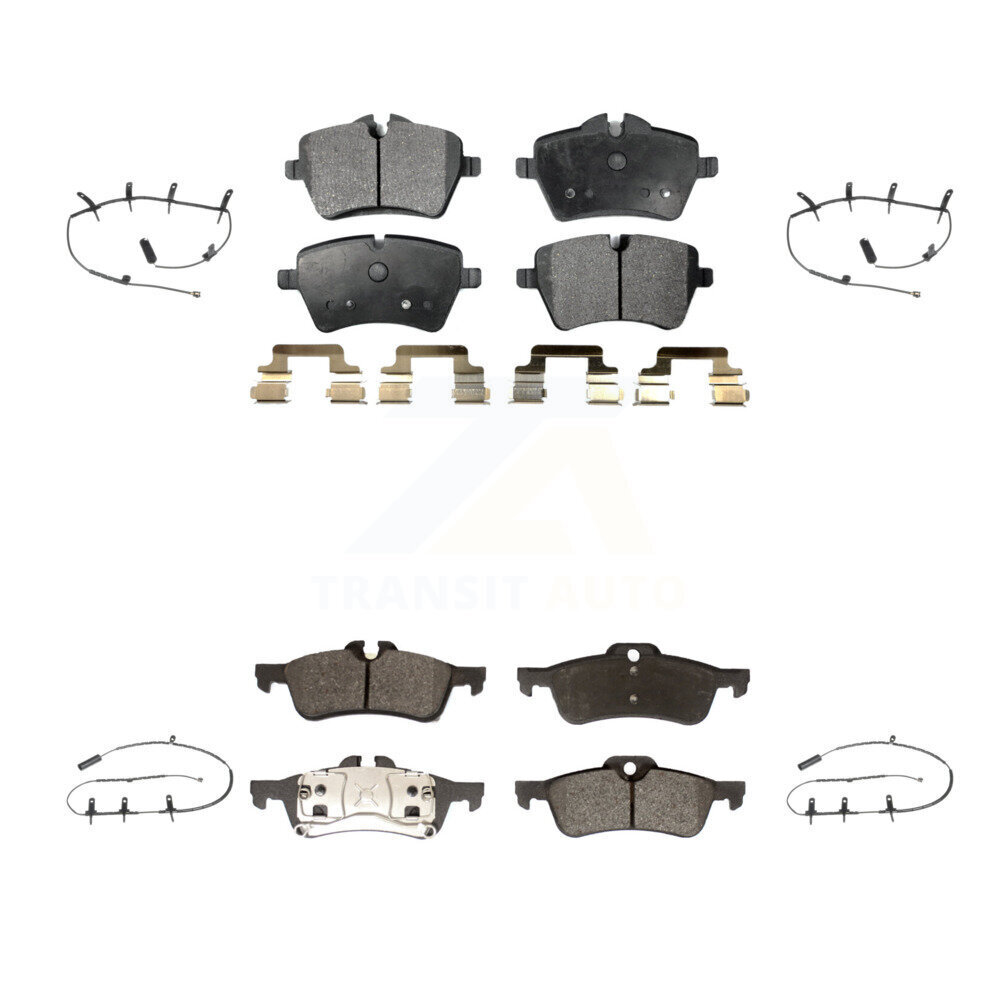 Front Rear Semi-Metallic Disc Brake Pads And Wear Sensors Kit For Mini Cooper KPW-100223