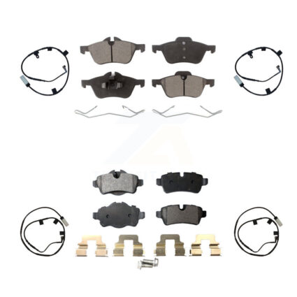Front Rear Semi-Metallic Disc Brake Pads And Wear Sensors Kit For Mini Cooper KPW-100225