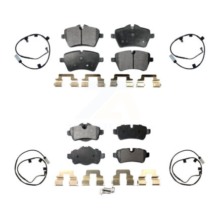 Front Rear Semi-Metallic Disc Brake Pads And Wear Sensors Kit For Mini Cooper KPW-100226